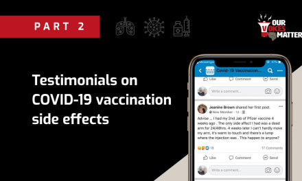 Testimonials on COVID-19 vaccination side effects – Part 2.