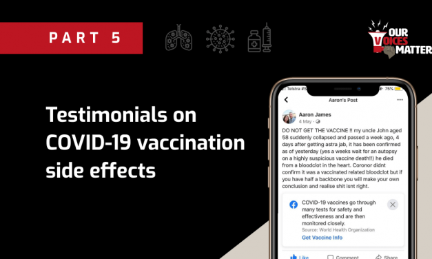 Testimonials on COVID-19 vaccination side effects – Part 5.